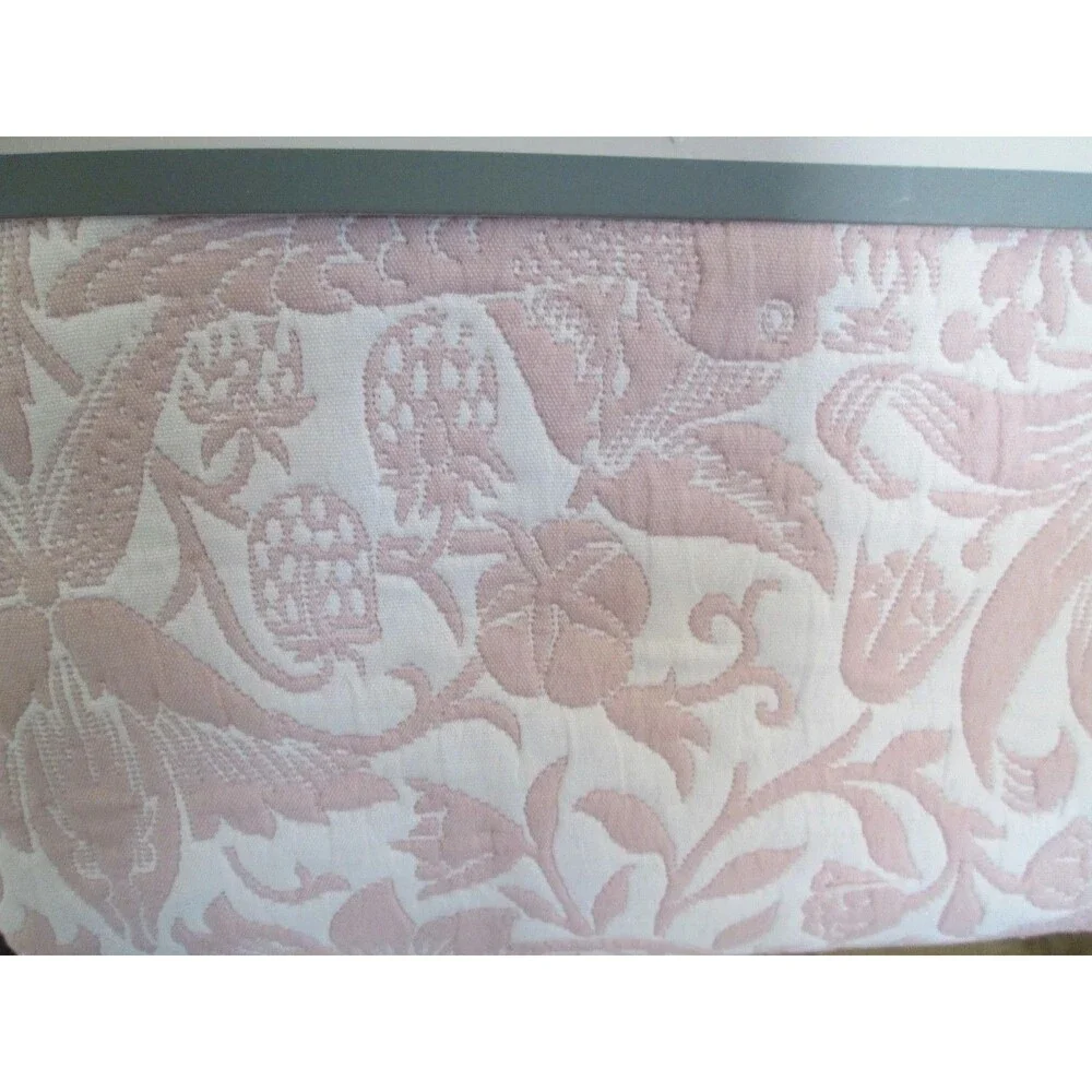 NEW William Morris & Co STRAWBERRY THIEF Floral Shower Curtain Blush Pink White